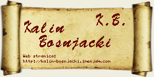 Kalin Bošnjački vizit kartica